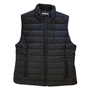 LOFT Black patterned Women's Puffer Vest
